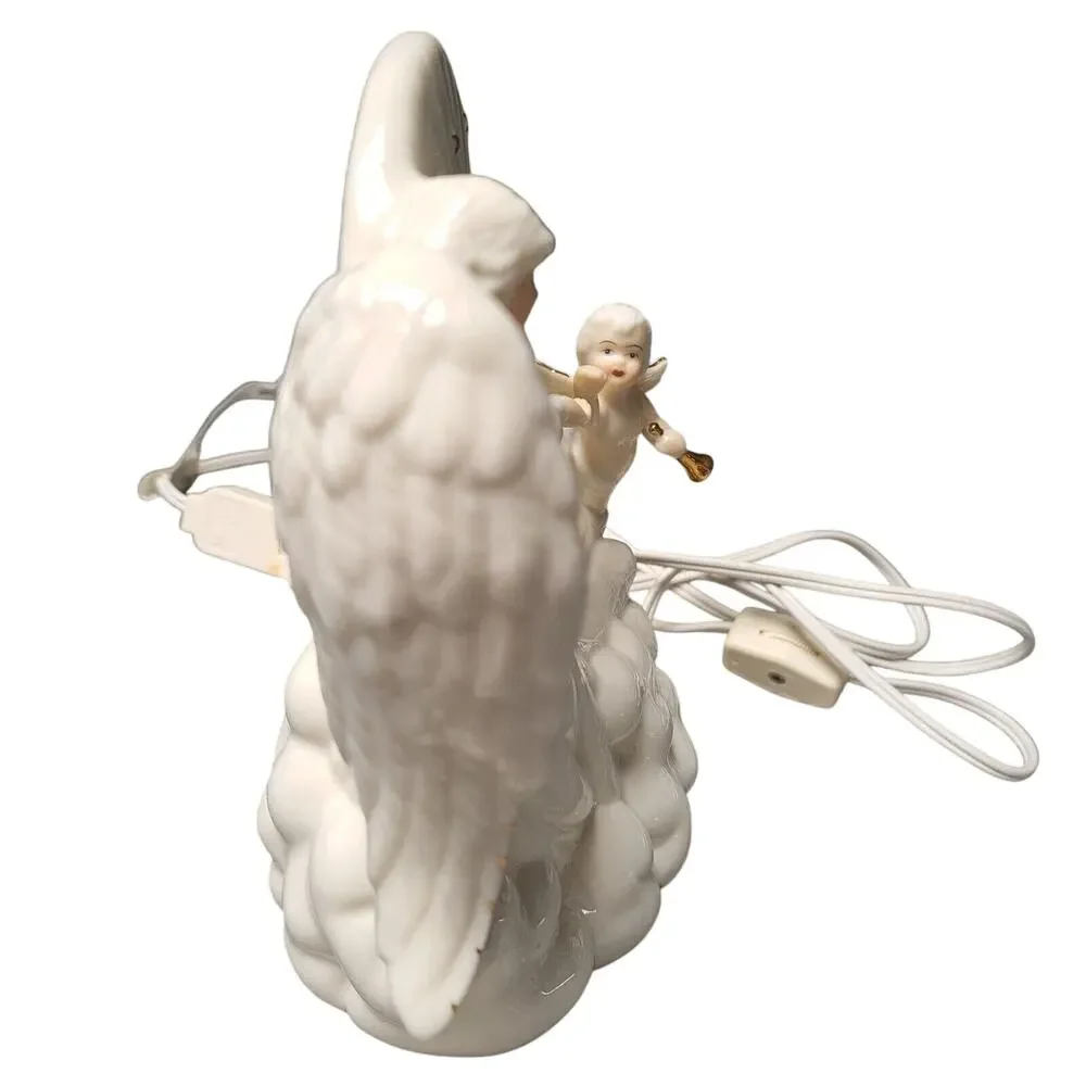 Vtg Angel Cherub Night Light Lamp 6.5
